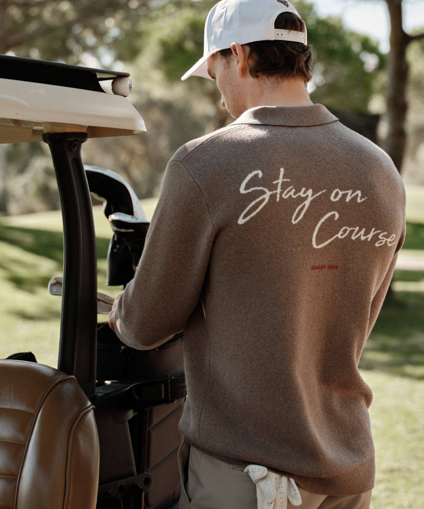 Macade Men's Cashmere Blend Knit Polo - Cedar