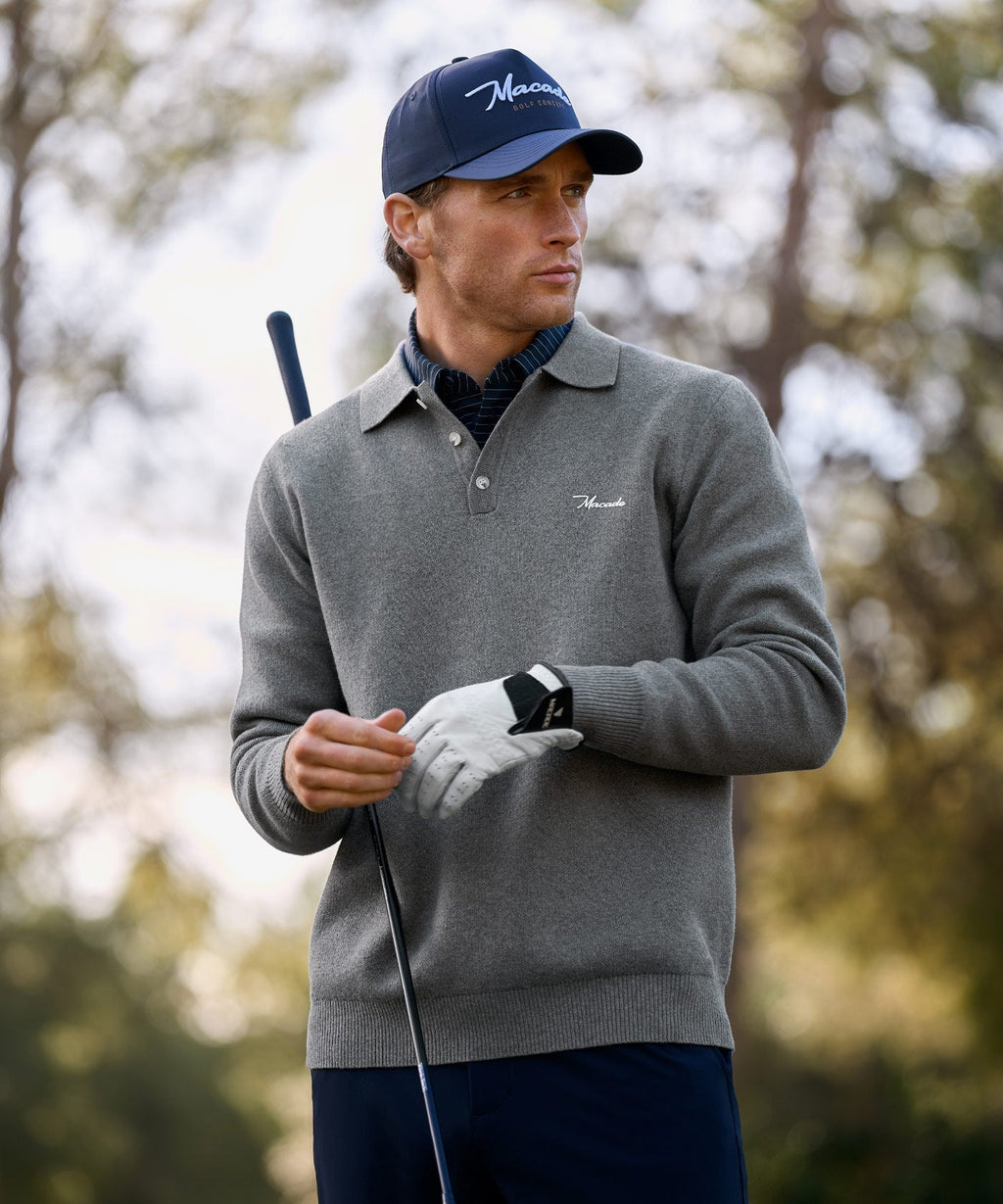 Grey Club Knit Polo