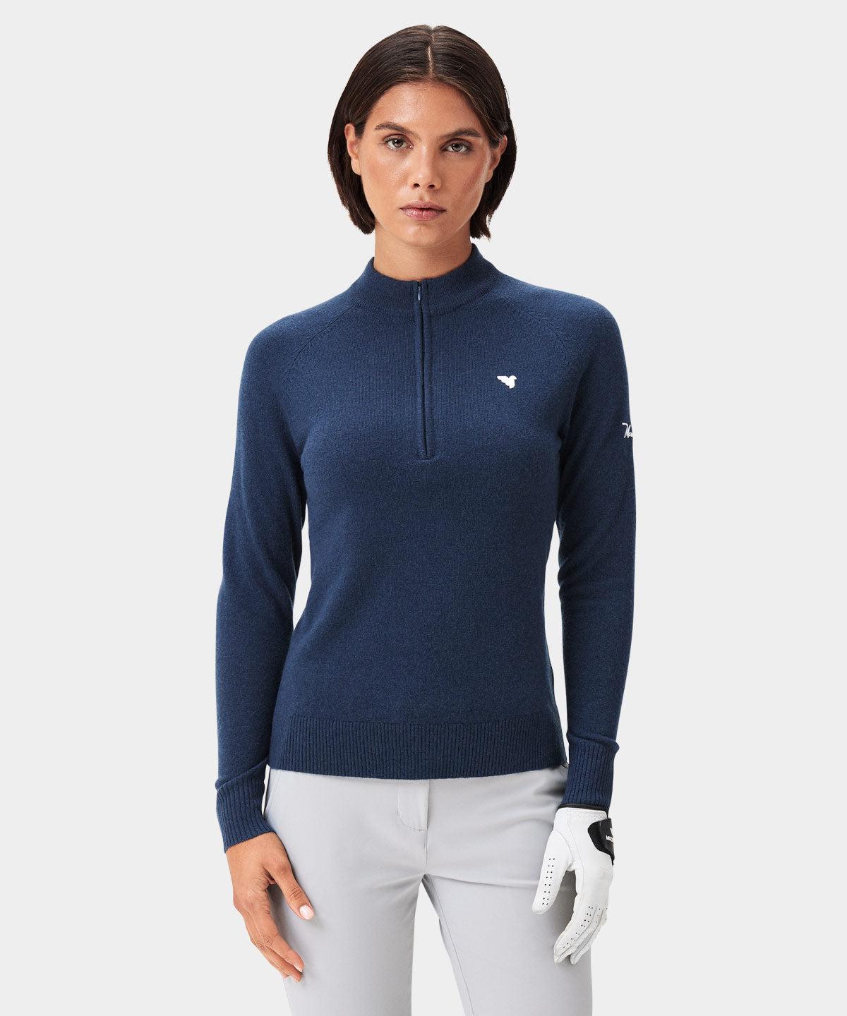 Women's Bridge Merino Quarter Zip - Dark Blue