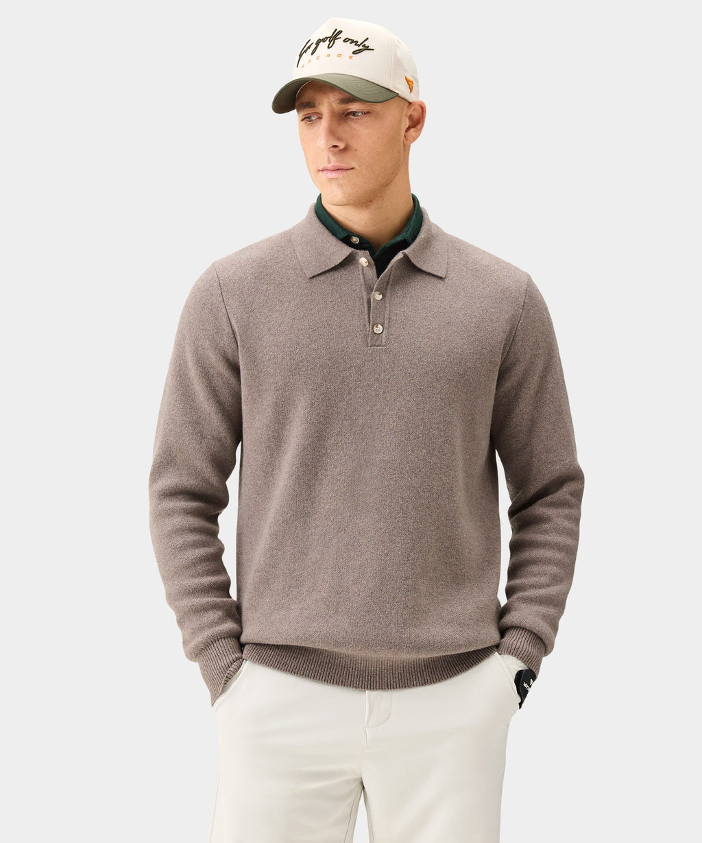 Macade Men's Cashmere Blend Knit Polo - Cedar