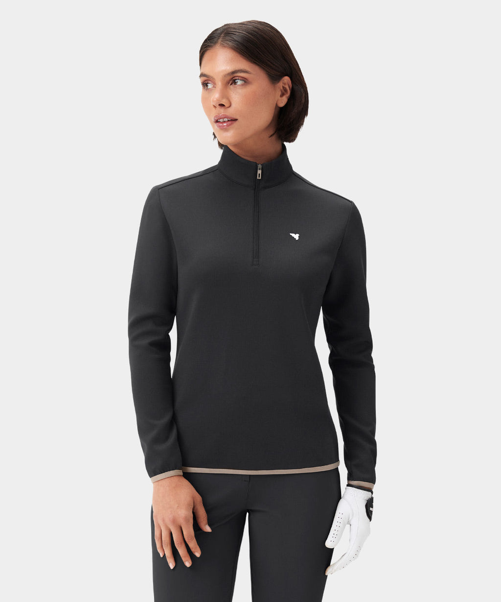 Macade Women's Therma Quarter Zip - Jade Black