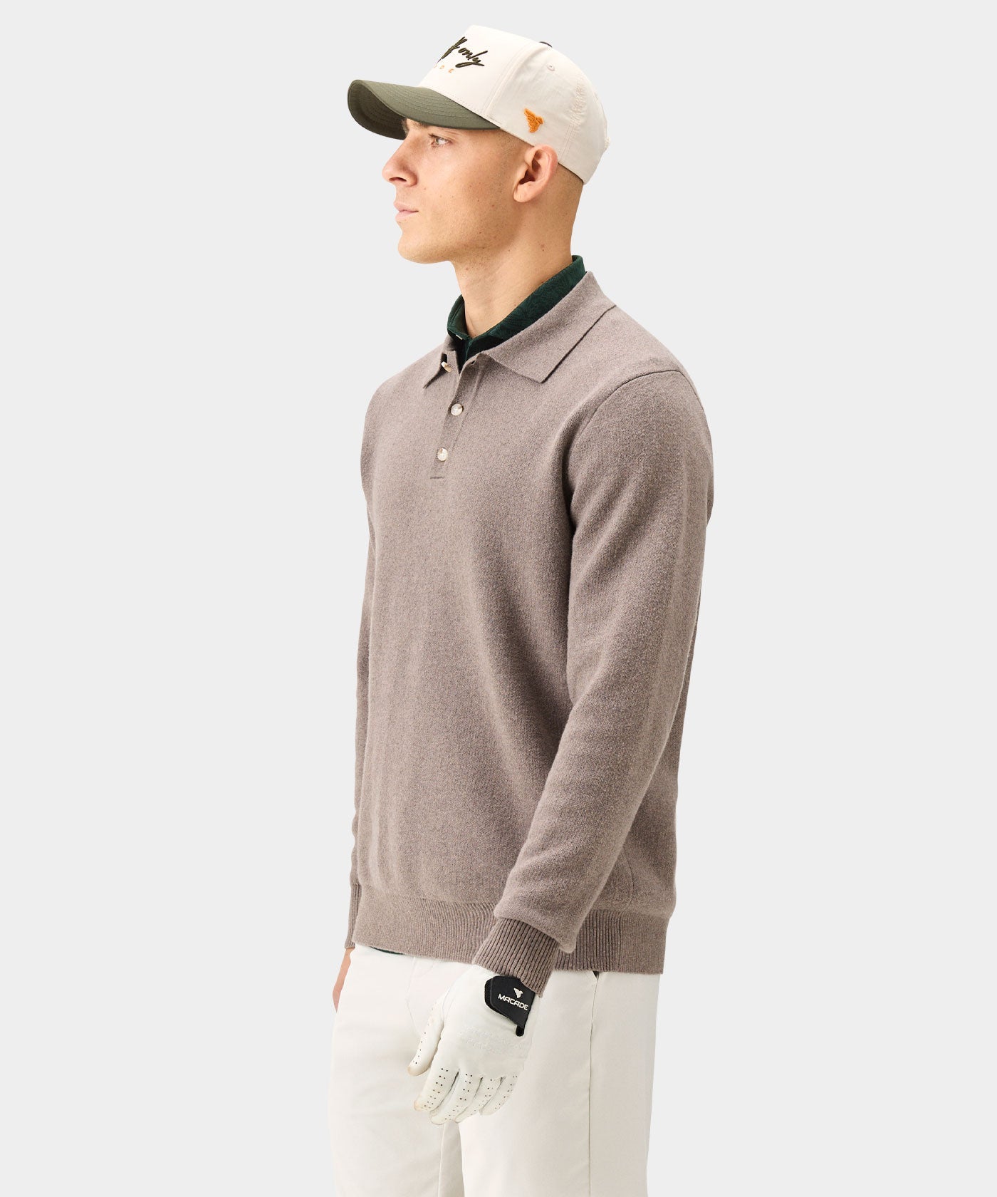 Macade Men's Cashmere Blend Knit Polo - Cedar