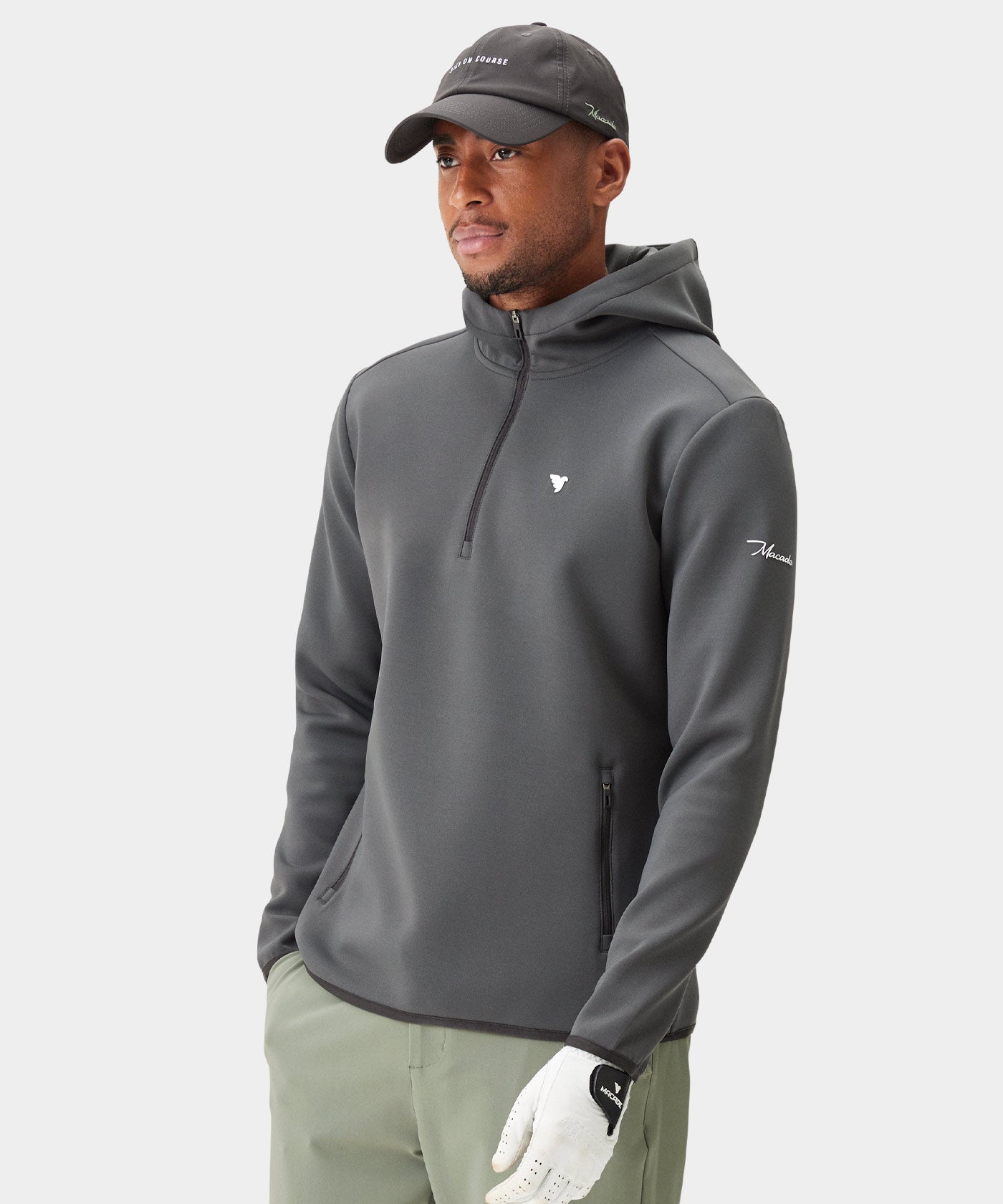 Macade Men's Therma Zip Hoodie - Dark Gray