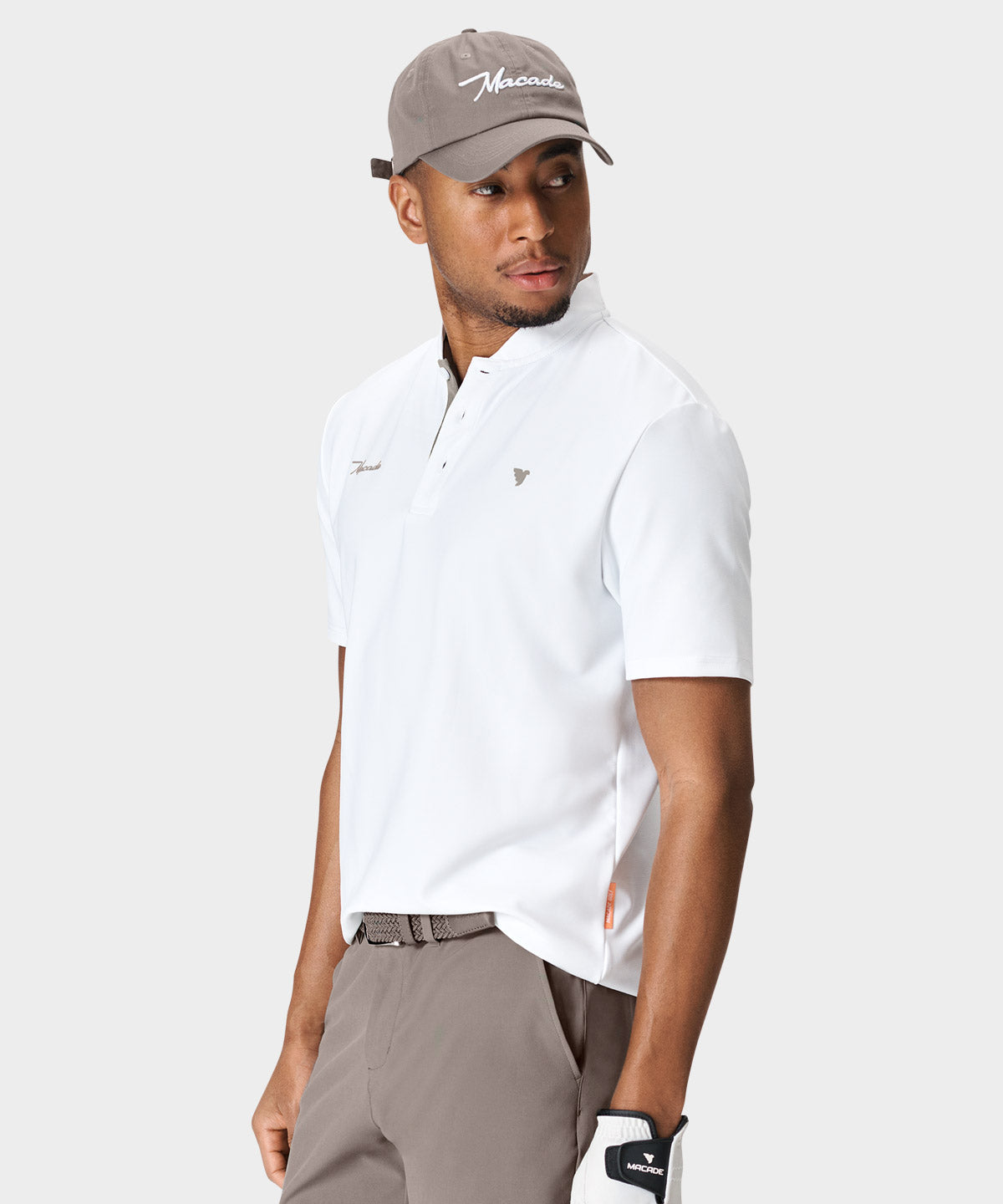 Macade Men's Heath Bomber Shirt - White