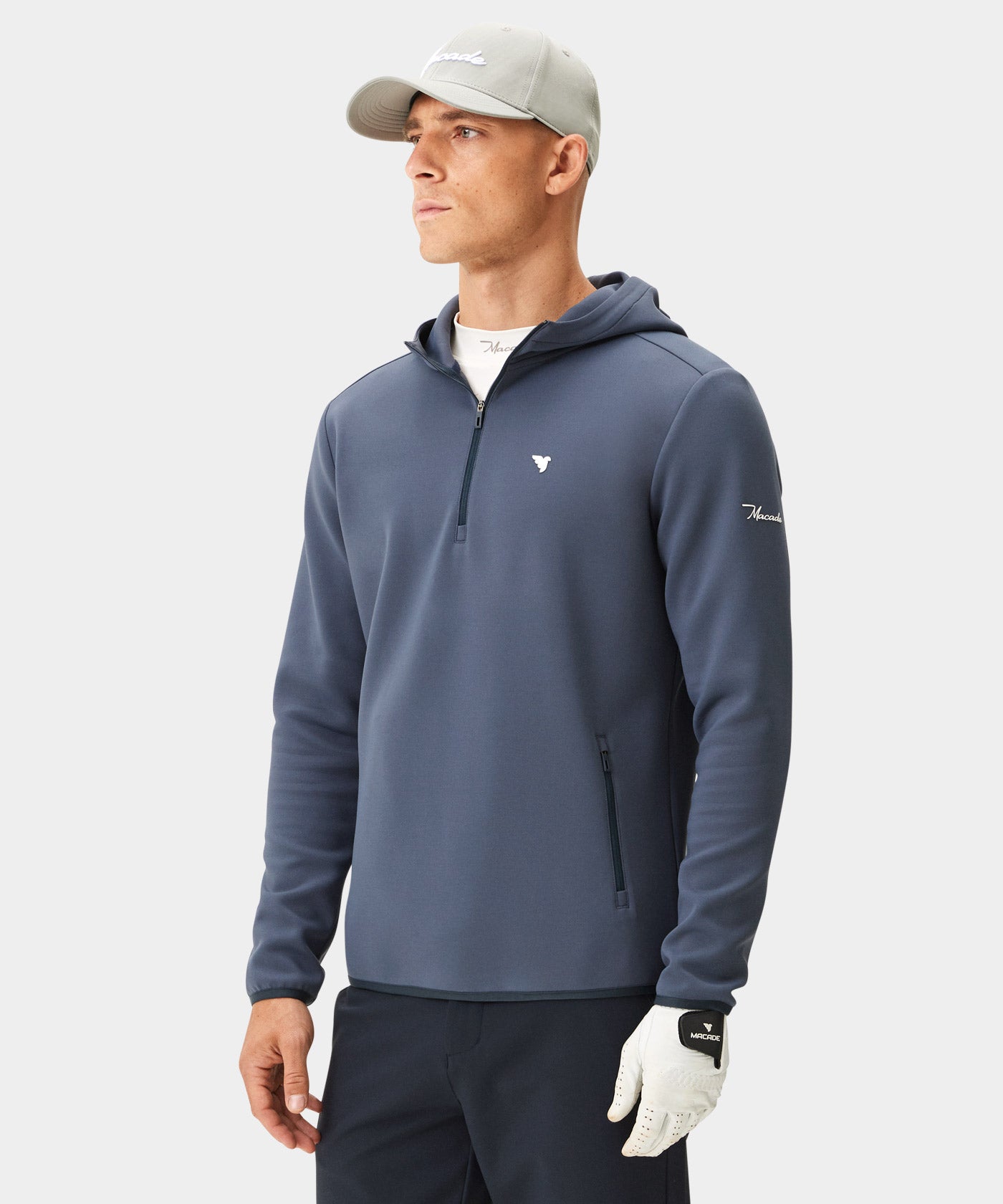 Macade Men's Therma Zip Hoodie - Spruce Blue
