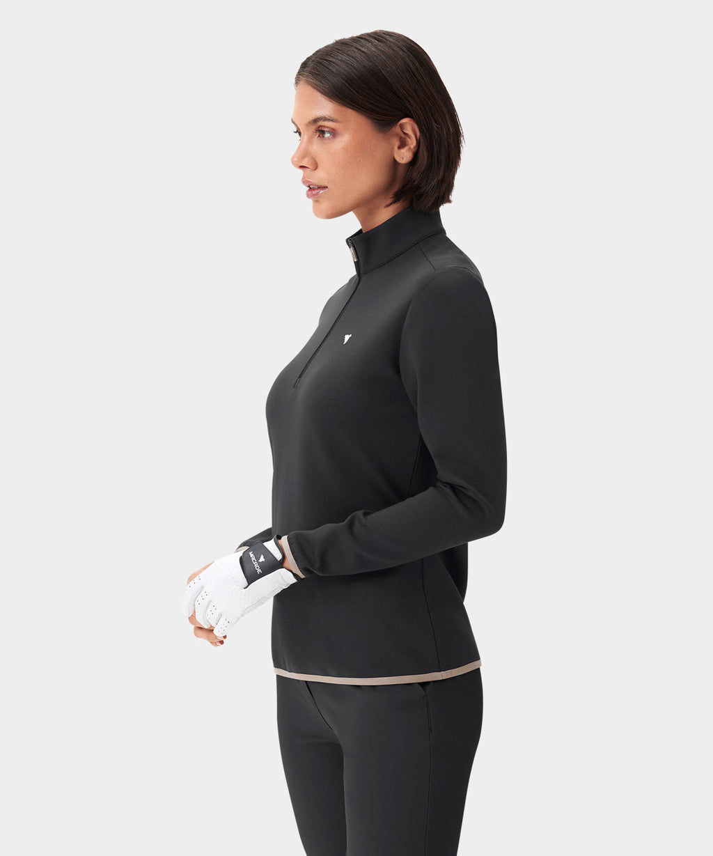 Macade Women's Therma Quarter Zip - Jade Black