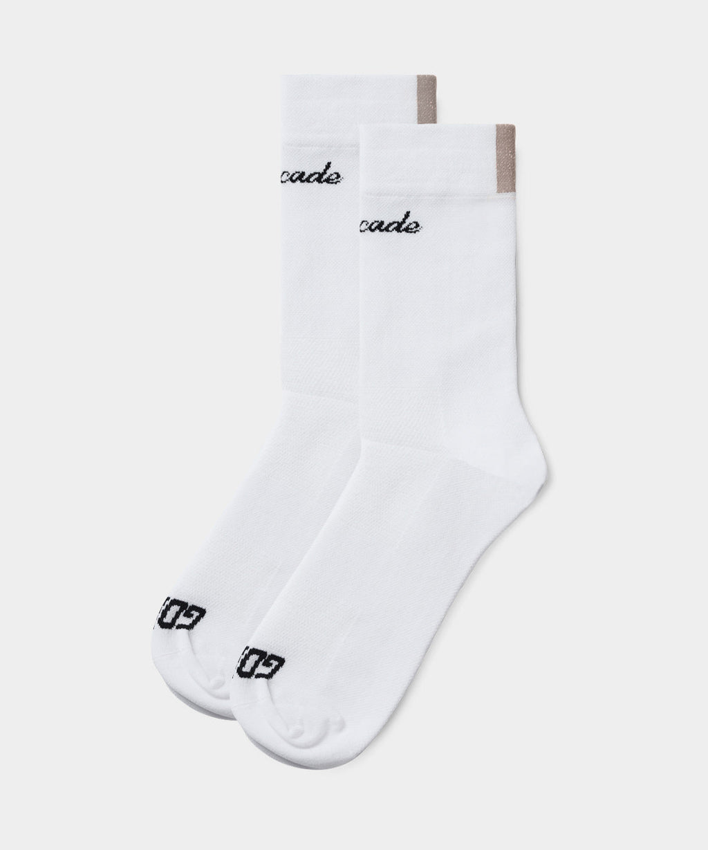 Macade Men's Signature Crew Socks - White