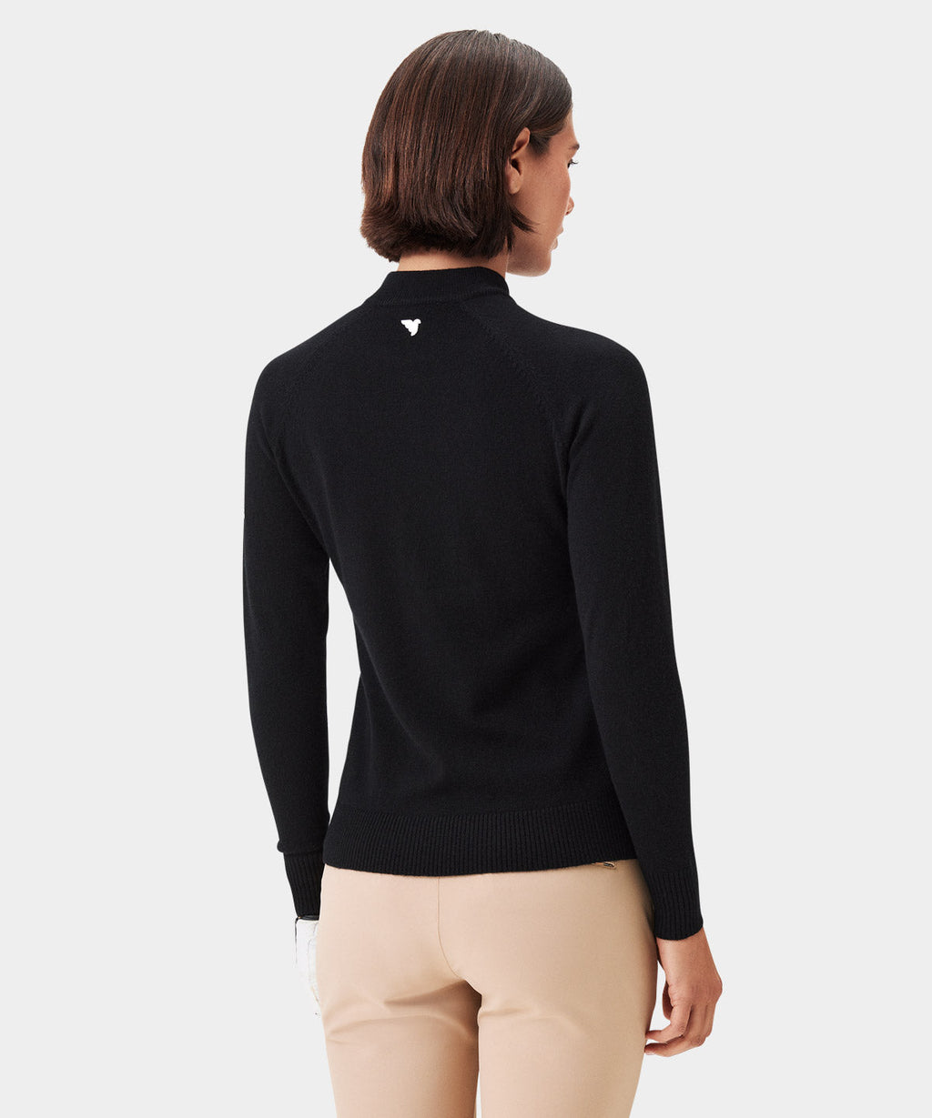 Women's Bridge Merino Quarter Zip - Black