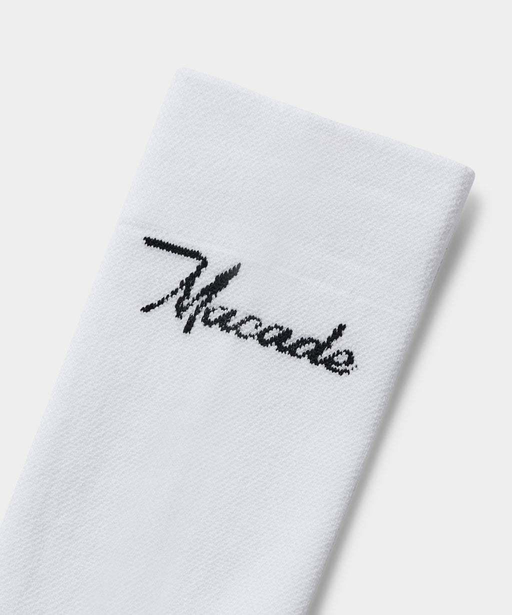 Macade Men's Signature Crew Socks - White
