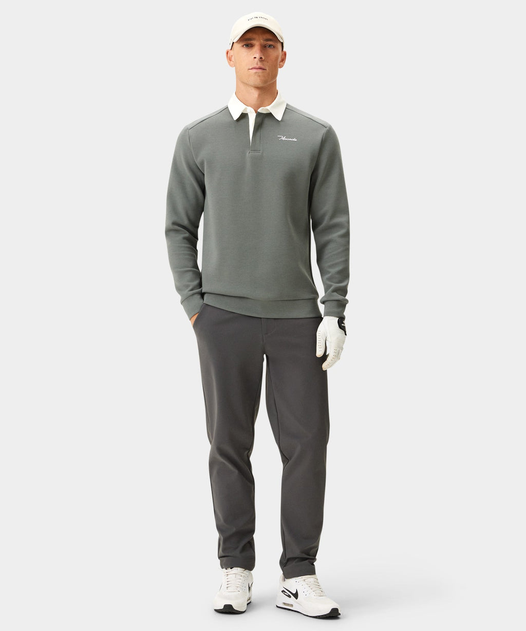 Macade Men's Blades Polo Sweatshirt - Teal Gray