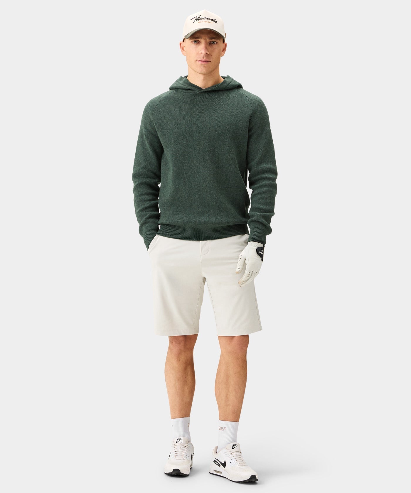 Macade Men's Tech Knit Hoodie - Pine Green