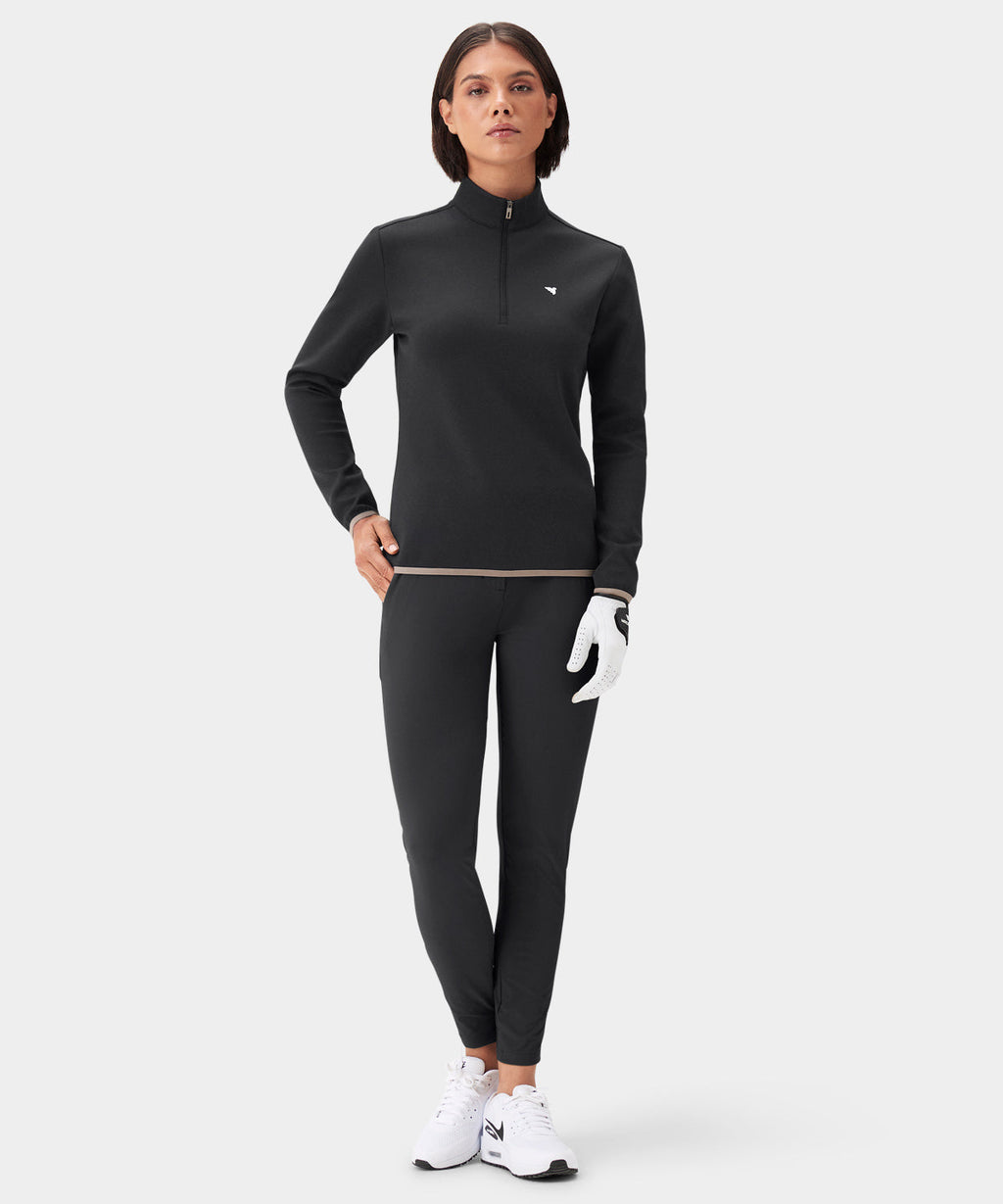 Macade Women's Therma Quarter Zip - Jade Black