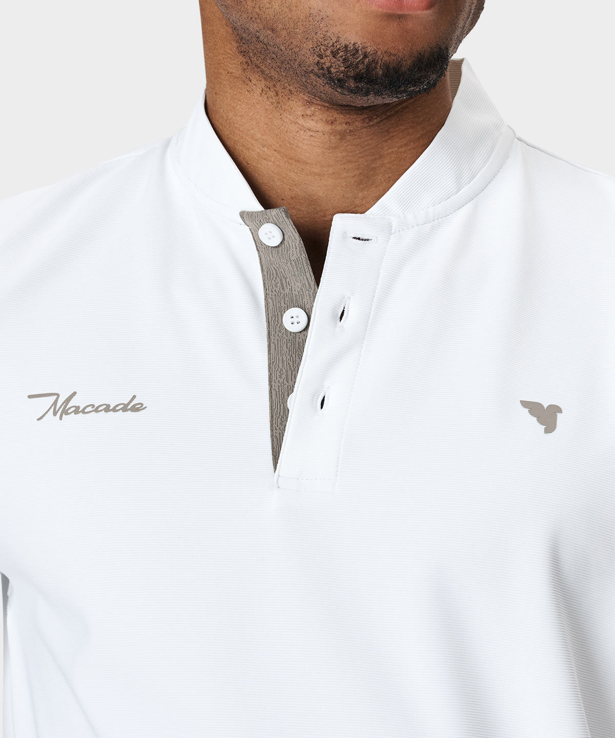 Macade Men's Heath Bomber Shirt - White