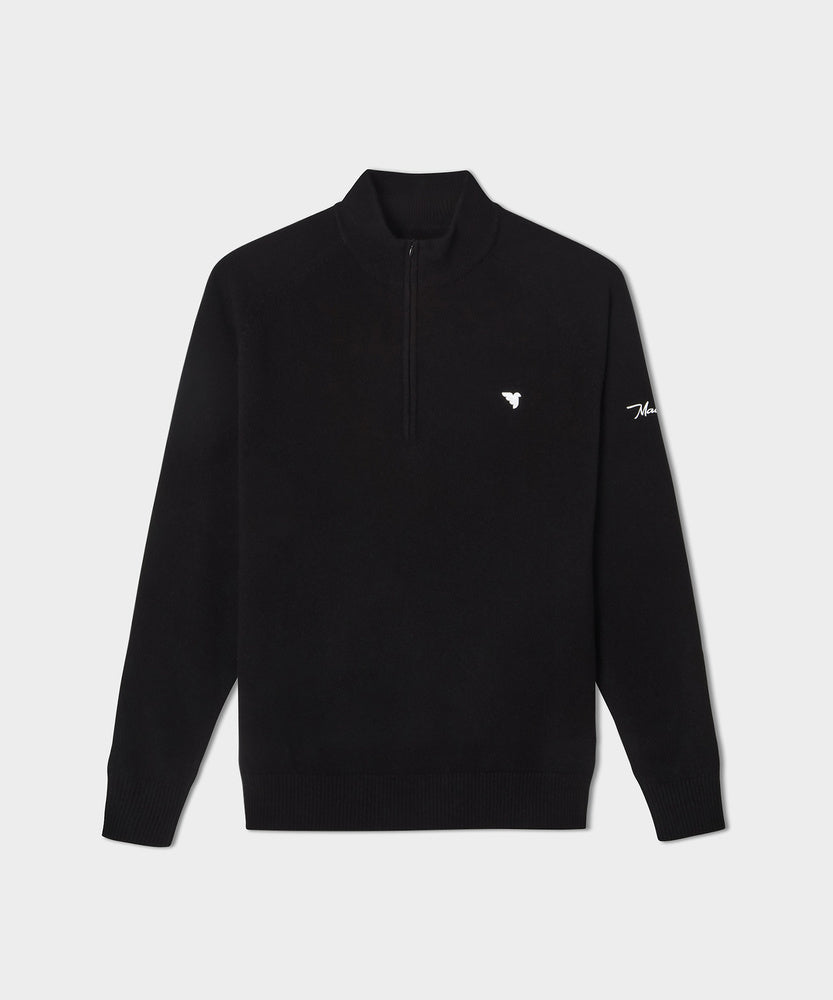 Macade Men's Bridge Merino Quarter Zip - Black