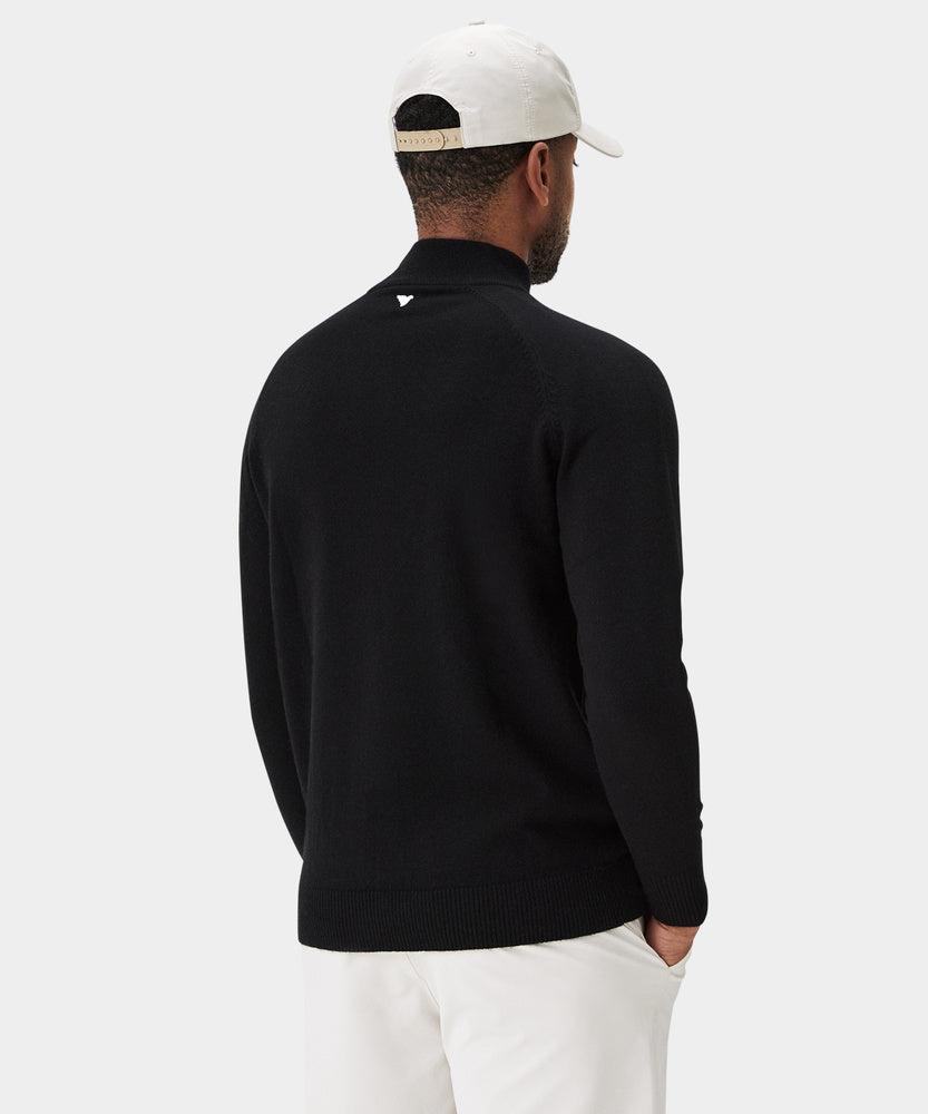 Macade Men's Bridge Merino Quarter Zip - Black