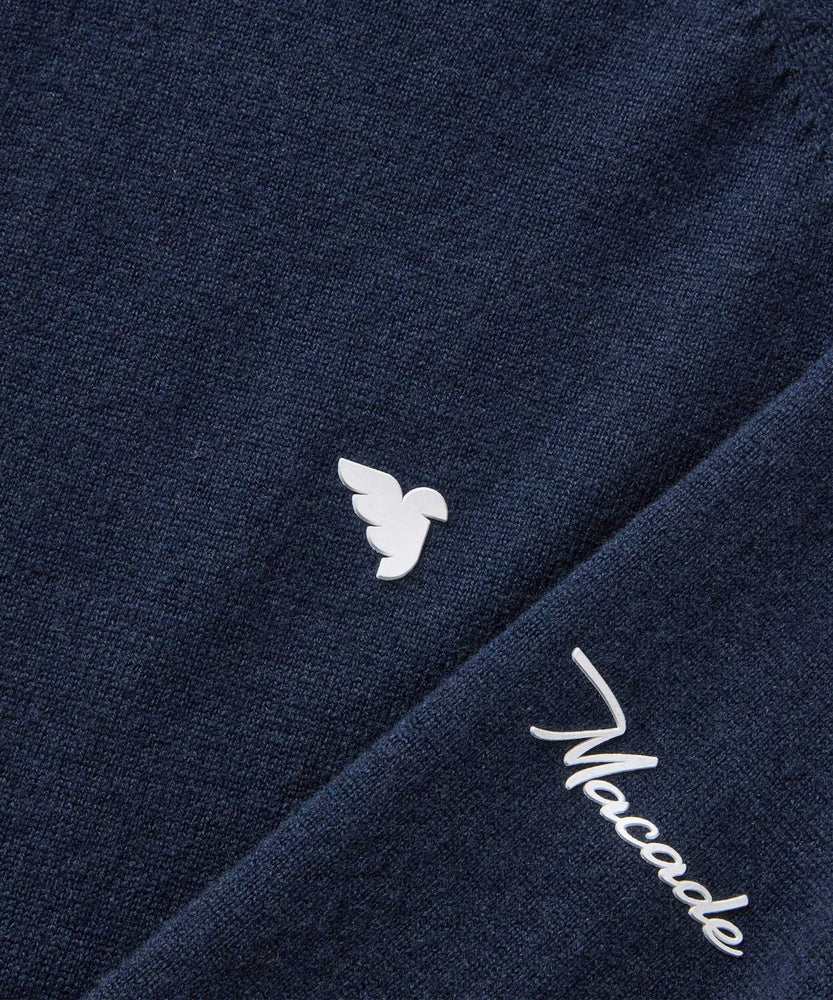 Macade Men's Bridge Merino Quarter Zip - Dark Blue