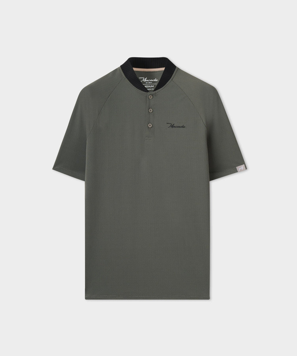 Macade Men's Crew TR Bomber Shirt - Green