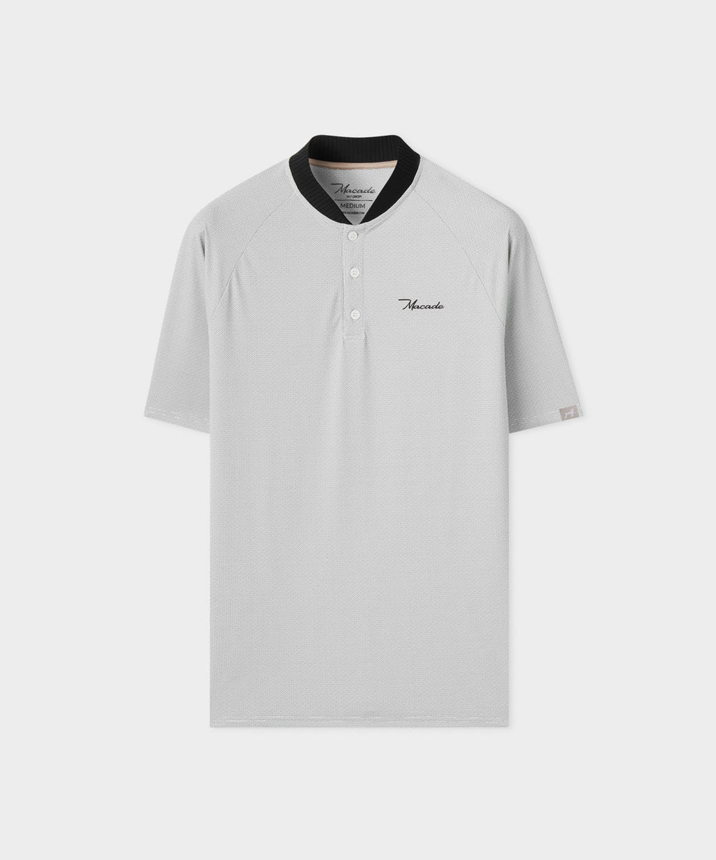 Macade Men's Crew TR Bomber Shirt - White