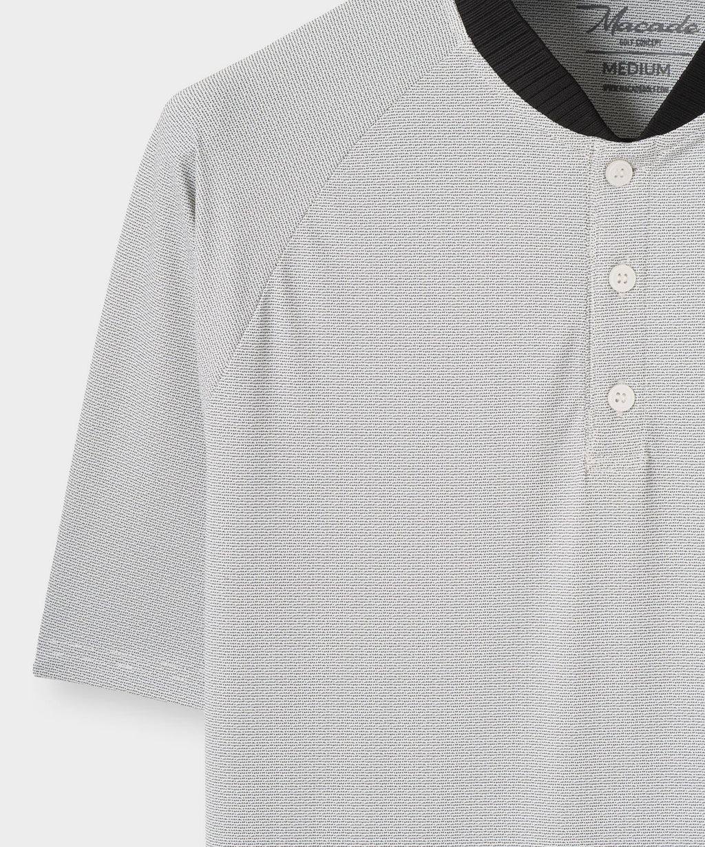Macade Men's Crew TR Bomber Shirt - White