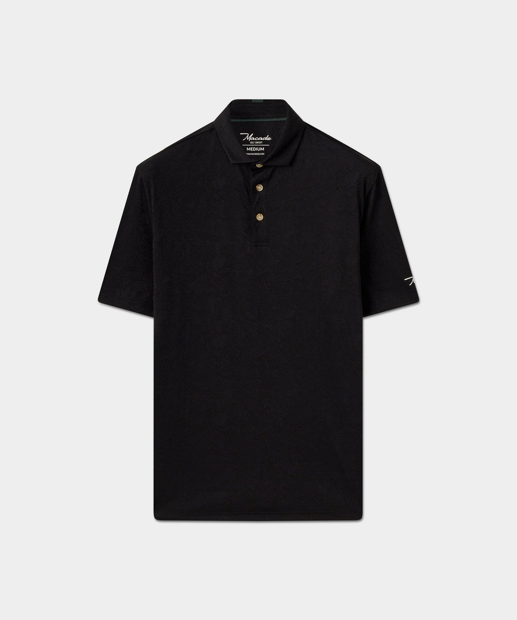 Macade Men's Paisley Core Polo Shirt - Black