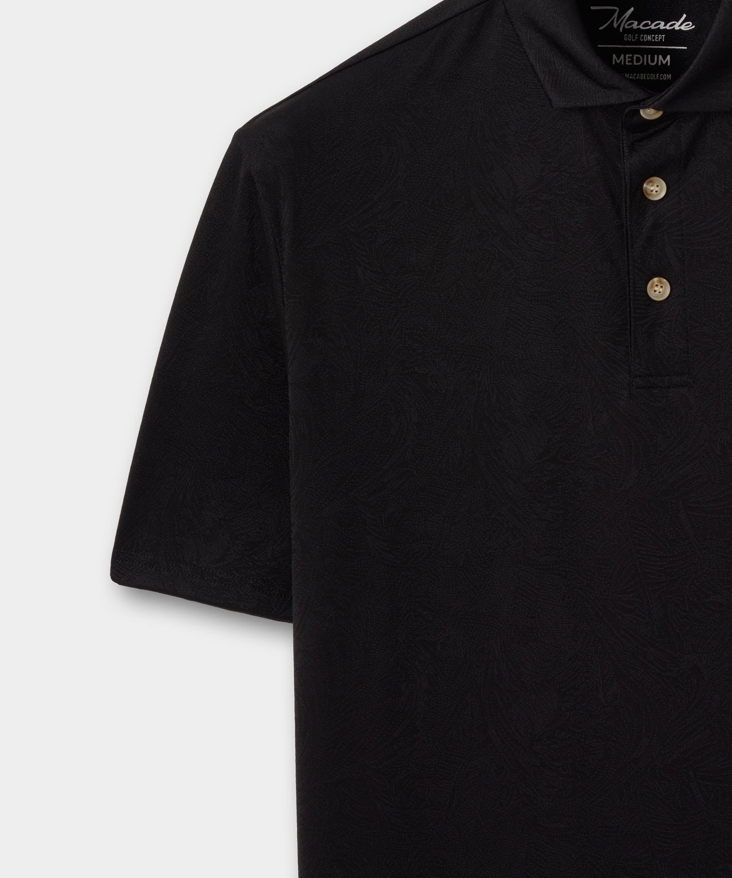 Macade Men's Paisley Core Polo Shirt - Black
