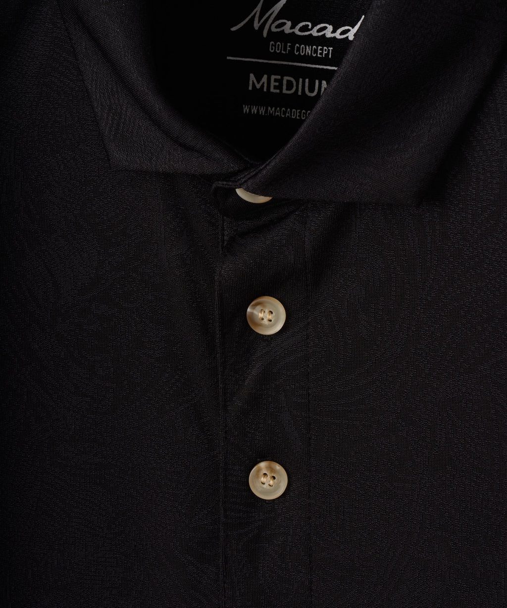 Macade Men's Paisley Core Polo Shirt - Black
