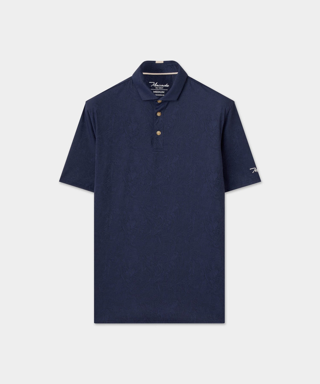 Macade Men's Paisley Core Polo Shirt - Navy