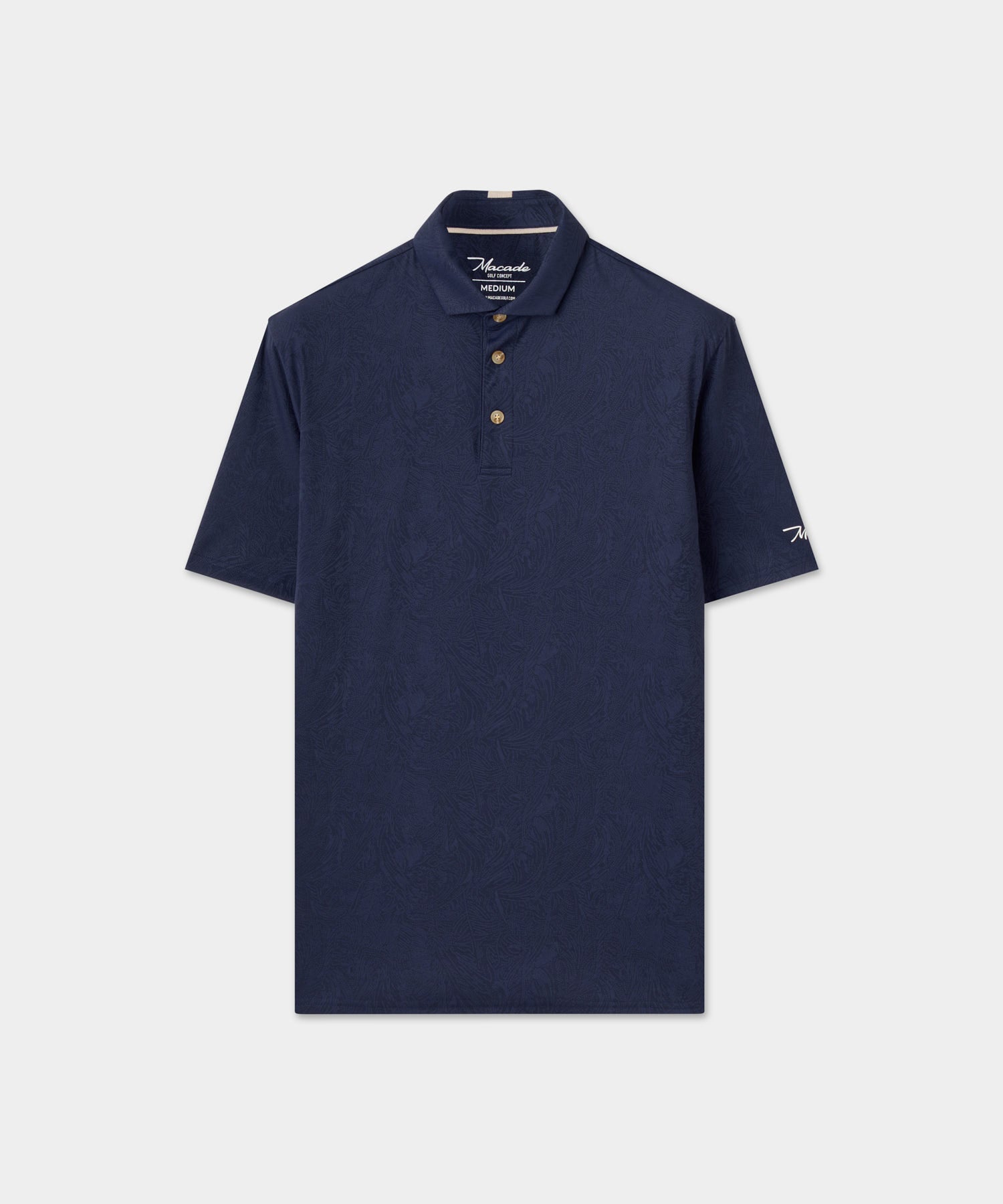 Macade Men's Paisley Core Polo Shirt - Navy
