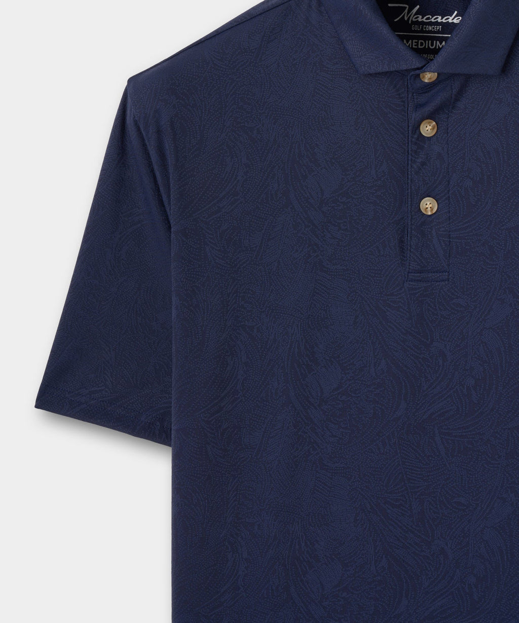 Macade Men's Paisley Core Polo Shirt - Navy