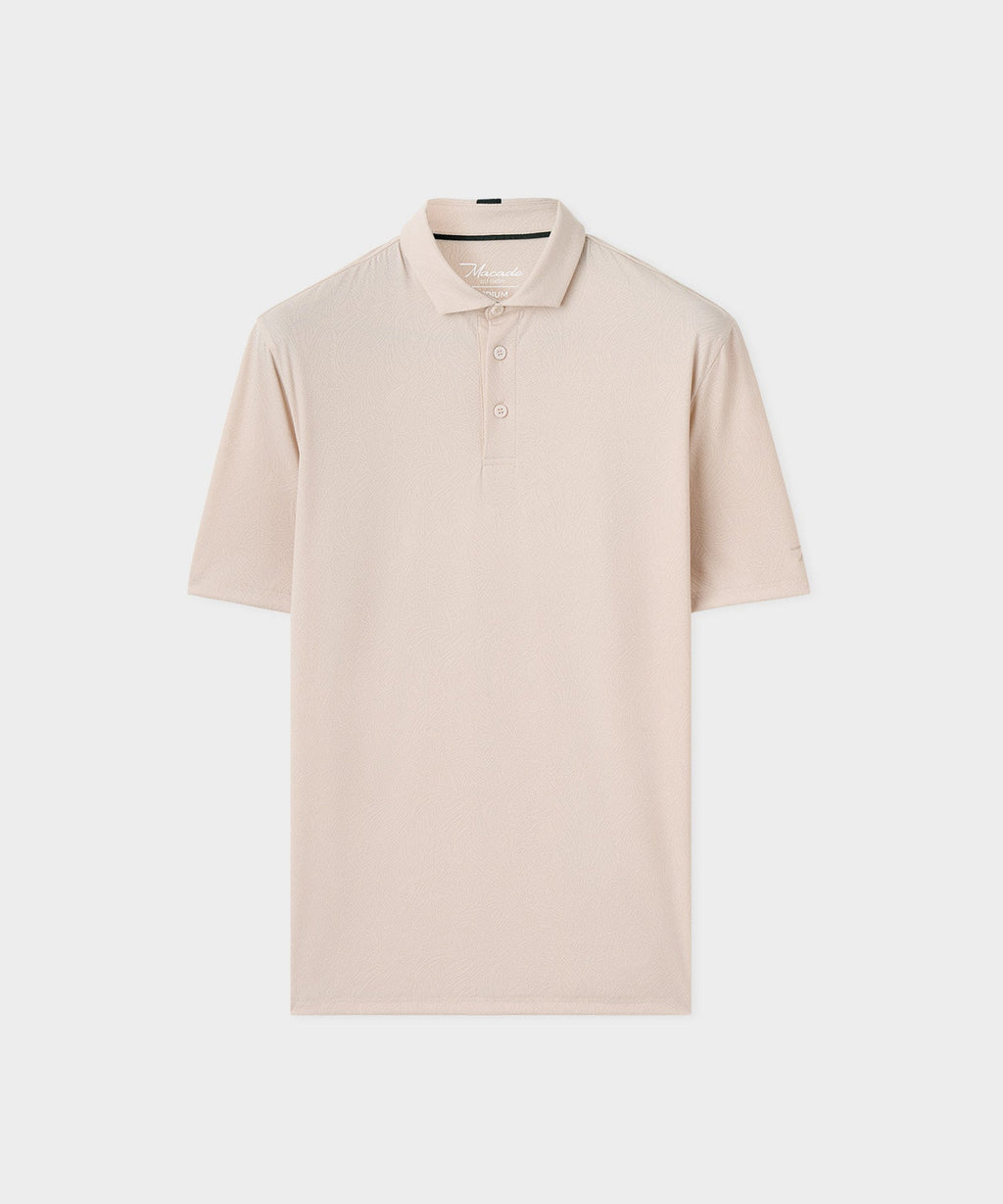 Macade Men's Paisley Core Polo Shirt - Tan