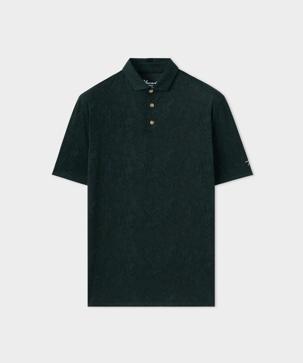 Macade Men's Paisley Core Polo Shirt - Green