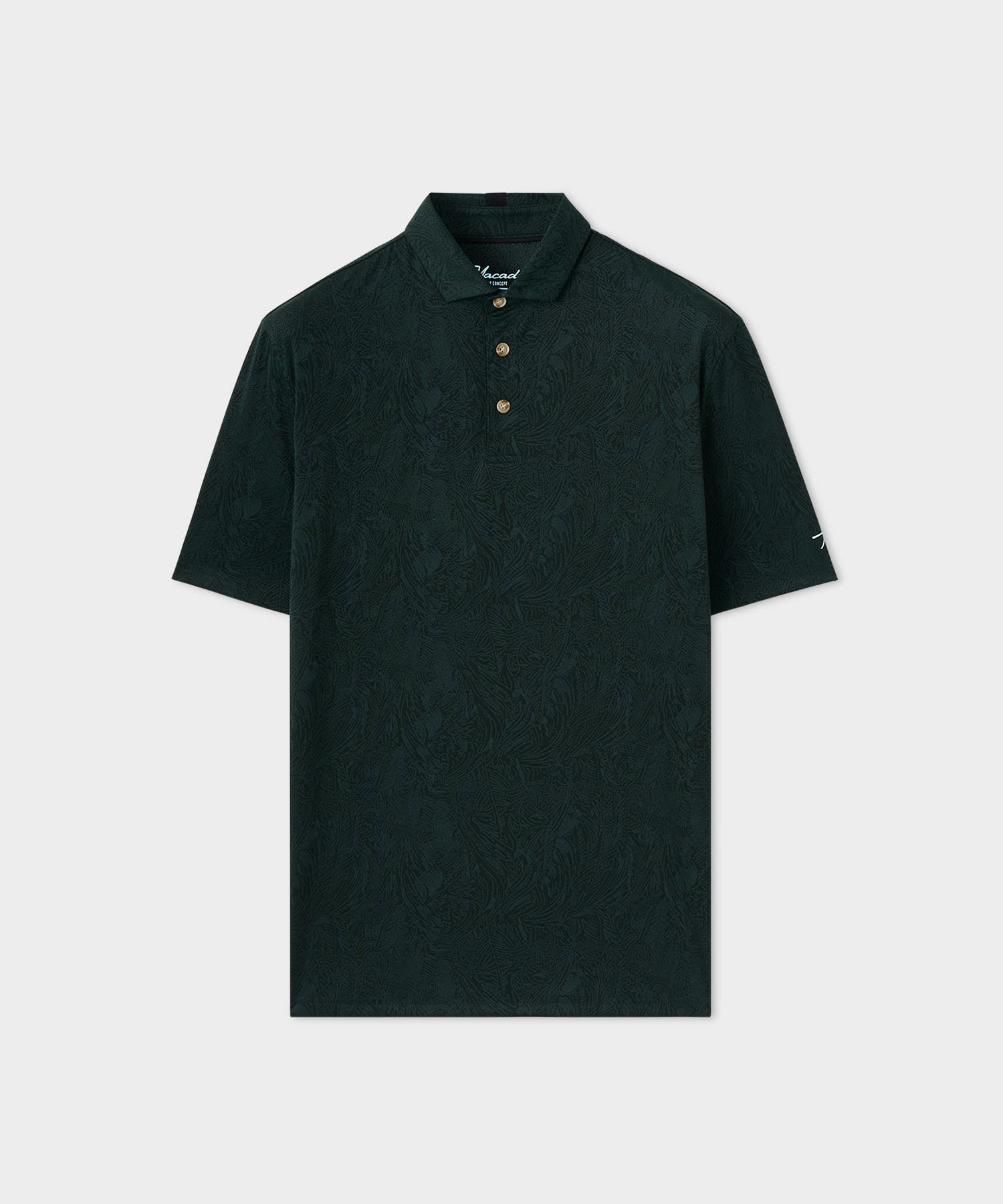 Macade Men's Paisley Core Polo Shirt - Green