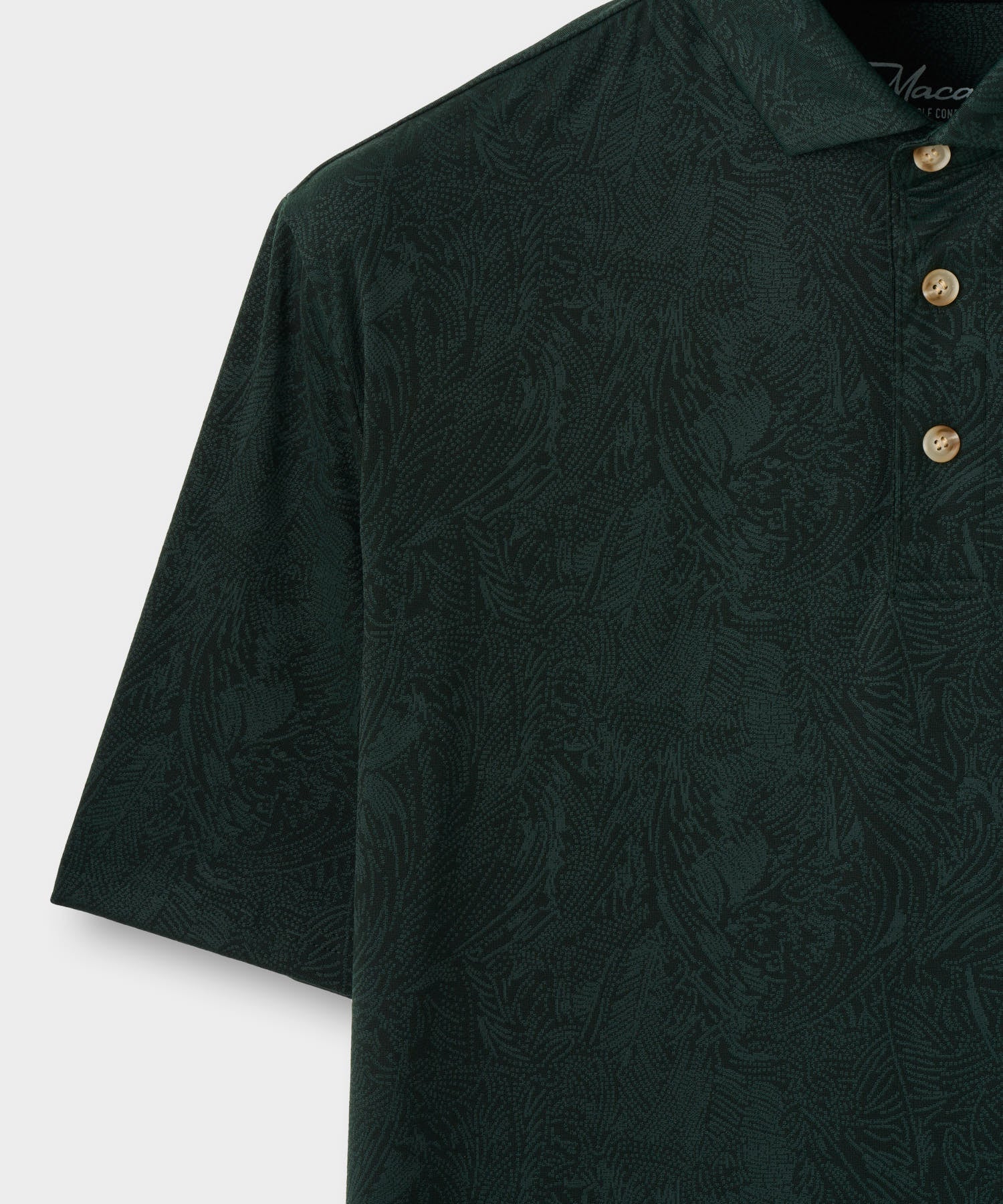 Macade Men's Paisley Core Polo Shirt - Green