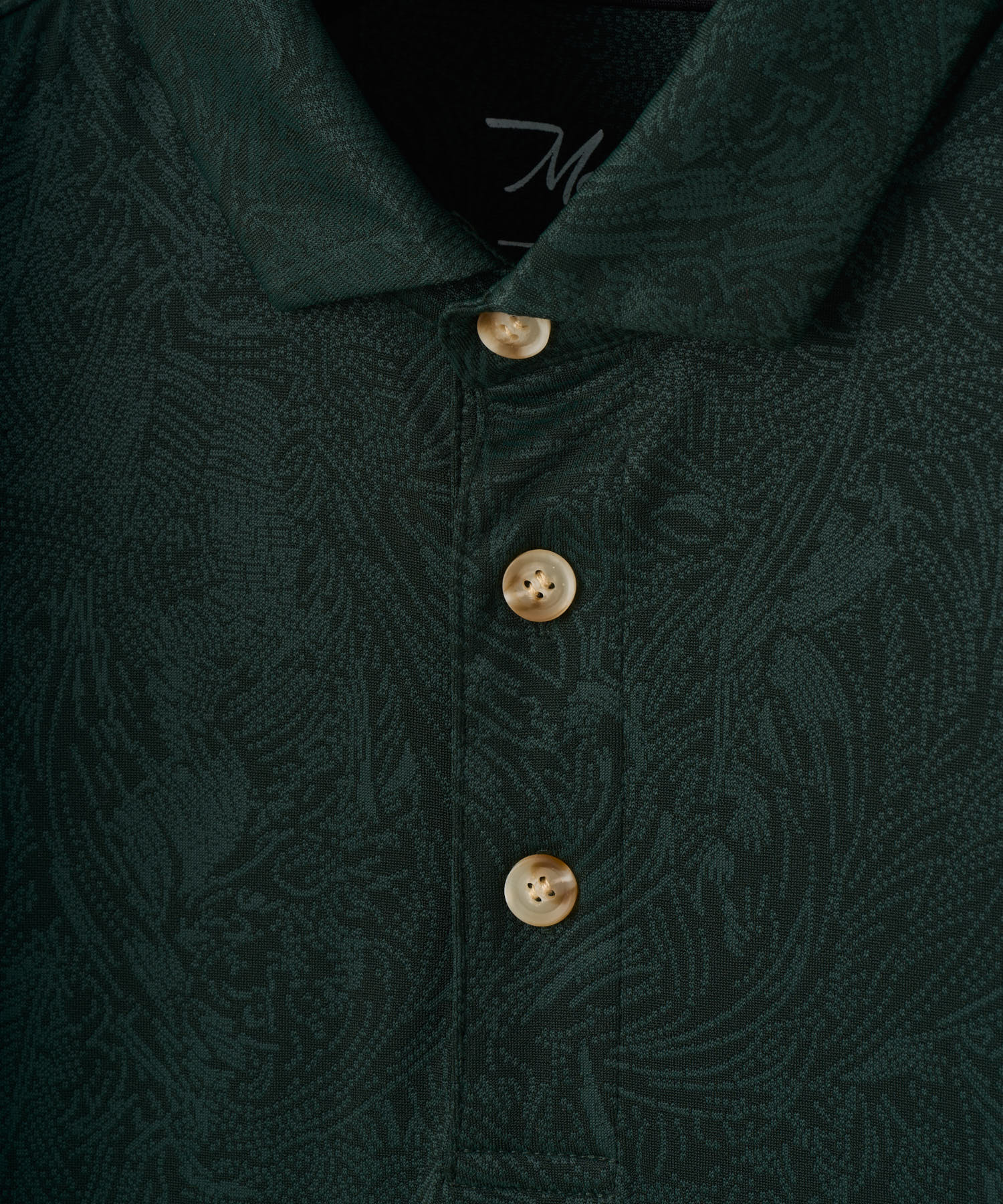Macade Men's Paisley Core Polo Shirt - Green