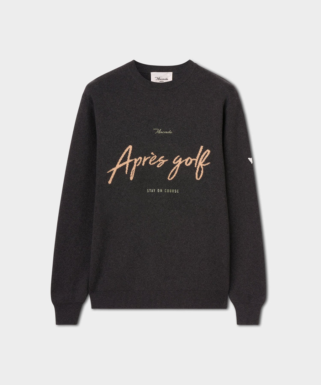 Men's Intarsia Knit Crewneck - Slate Grey