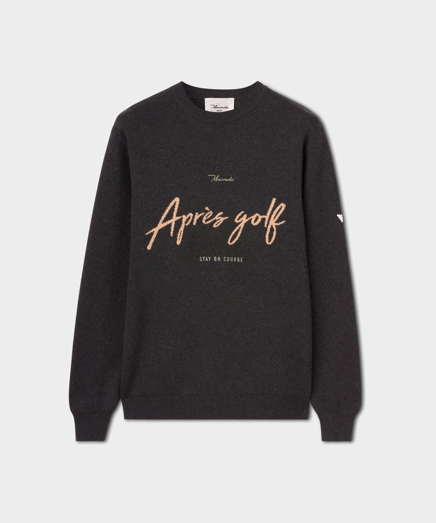 Men's Intarsia Knit Crewneck - Slate Grey