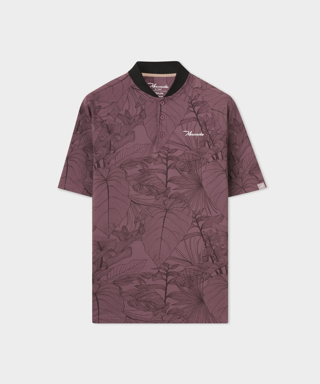 Macade Men's Crew TR Bomber Shirt - Mauve
