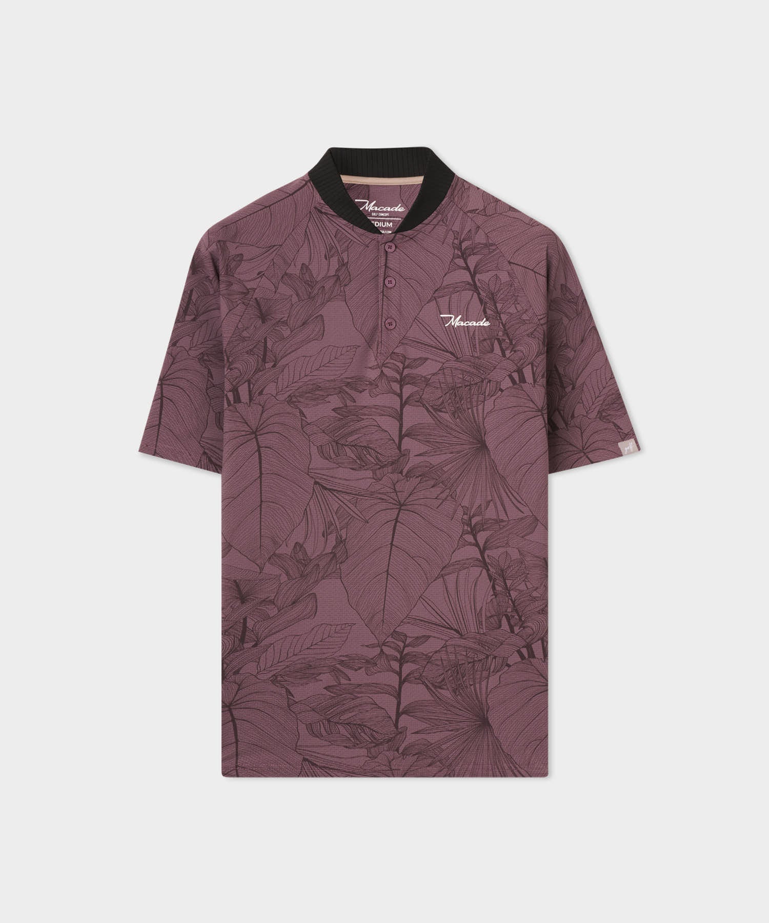 Macade Men's Crew TR Bomber Shirt - Mauve