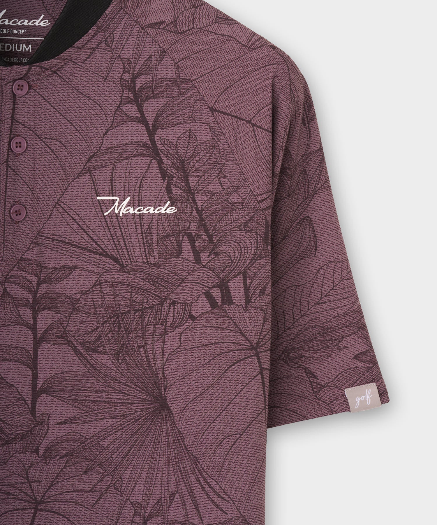 Macade Men's Crew TR Bomber Shirt - Mauve