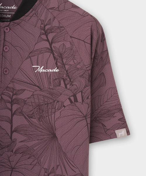 Macade Men's Crew TR Bomber Shirt - Mauve