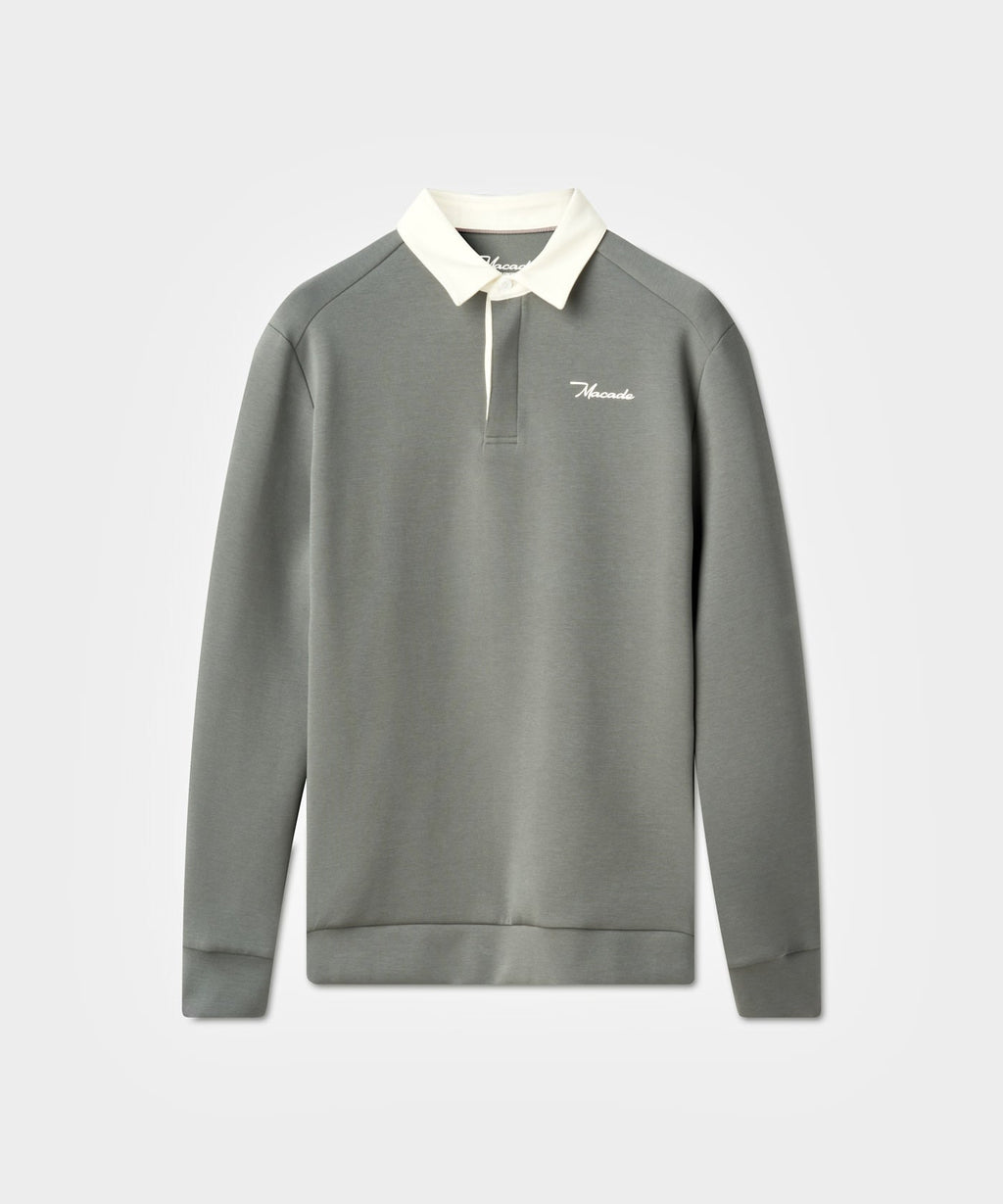 Macade Men's Blades Polo Sweatshirt - Teal Gray