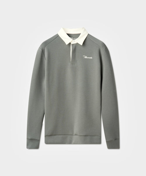 Macade Men's Blades Polo Sweatshirt - Teal Gray