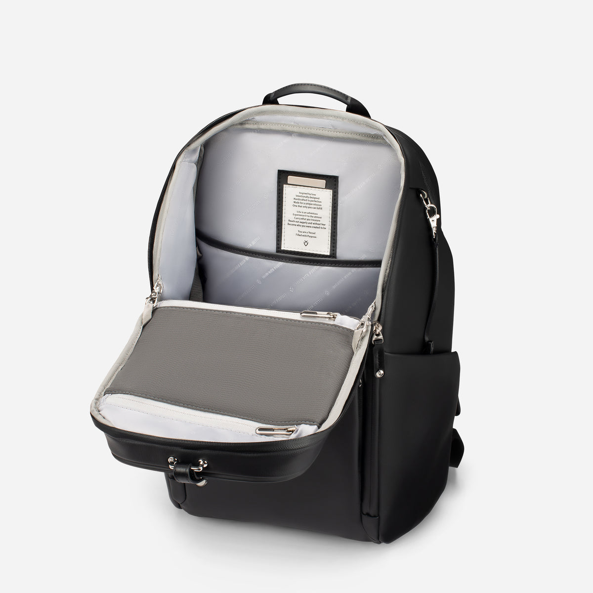 VESSEL PrimeX 2.0 Plus Backpack in Pebbled Black