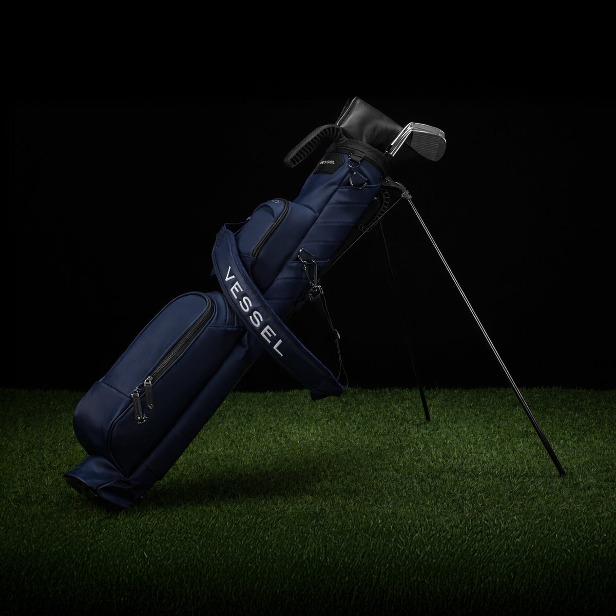 VESSEL Pencil Stand Bag in Pebbled Navy