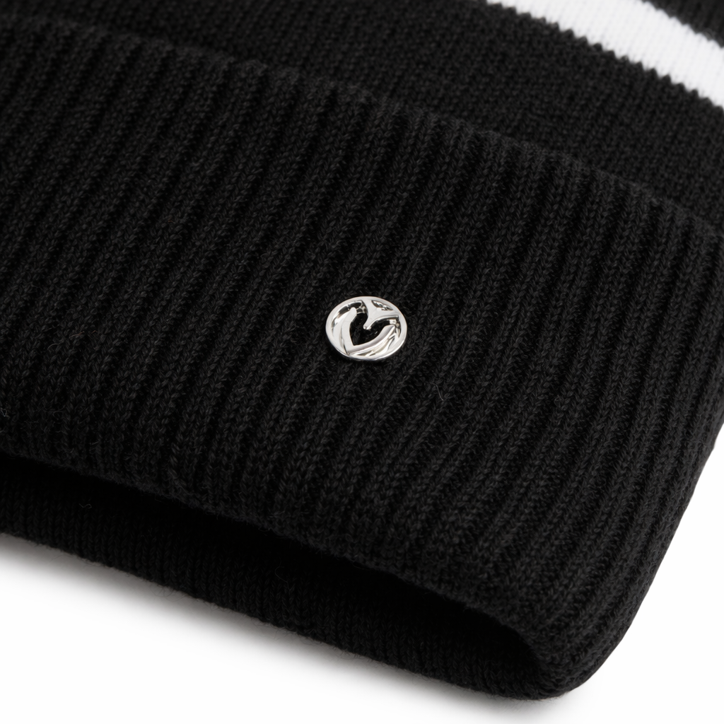 VESSEL Bobble Hat in Black