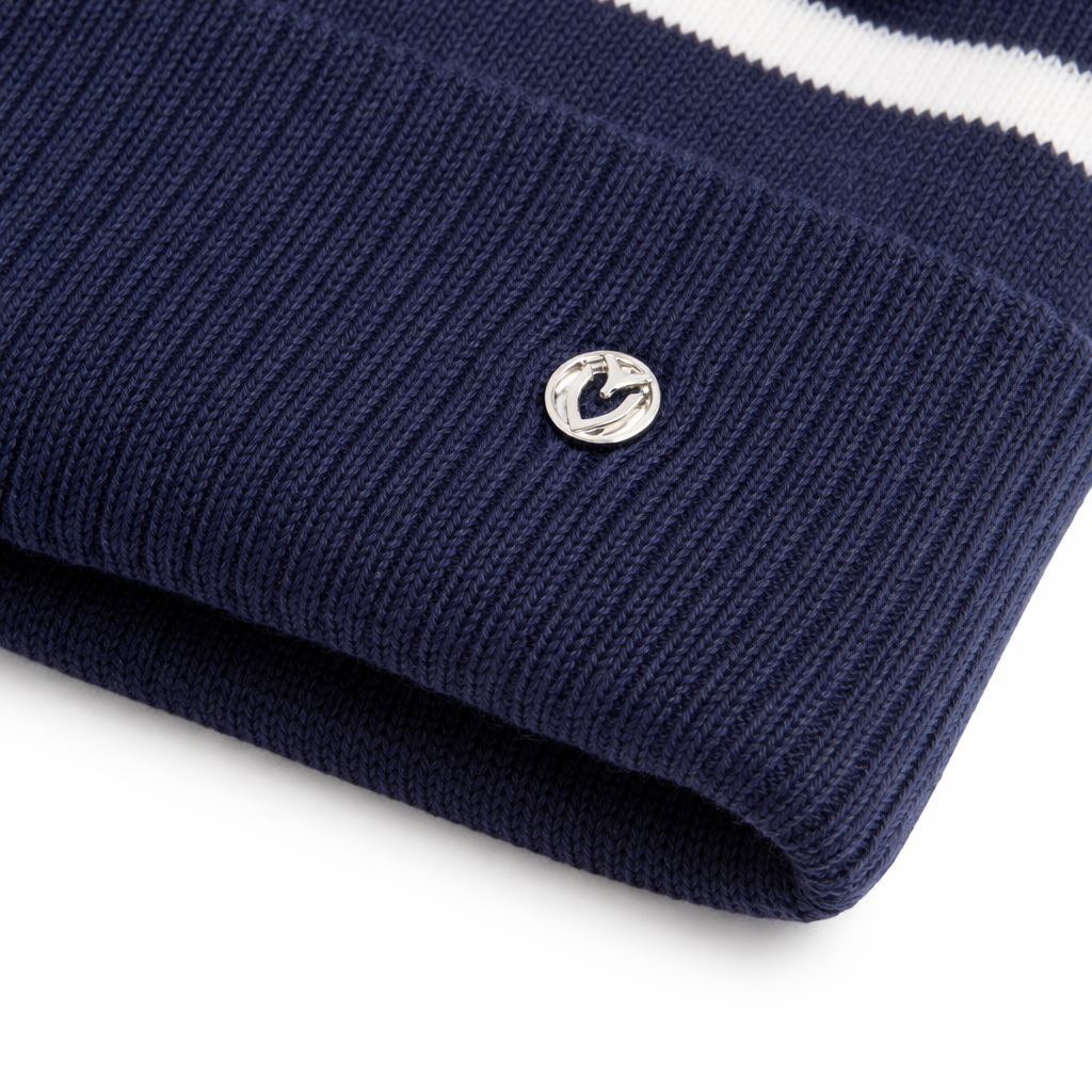 VESSEL Vessel Bobble Hat in Navy