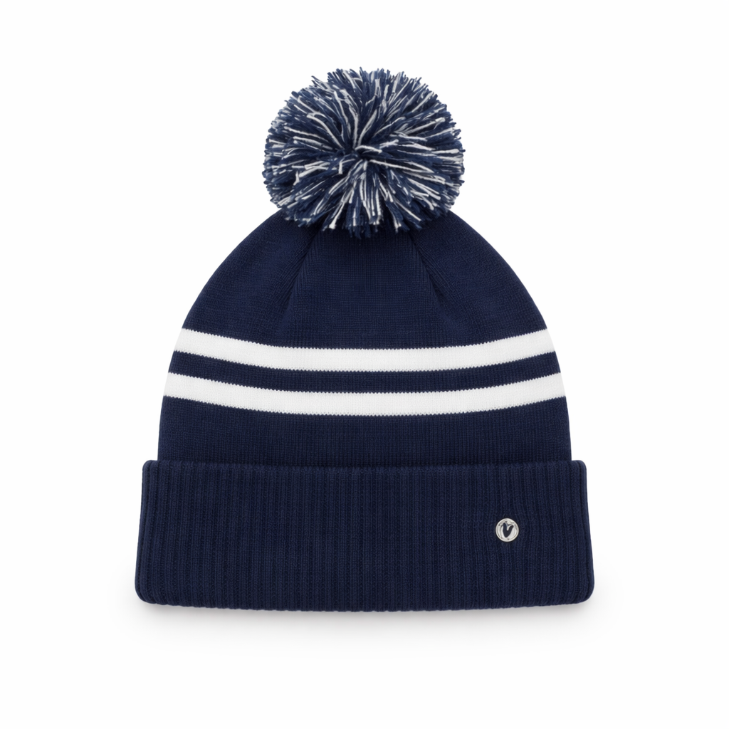 VESSEL Vessel Bobble Hat in Navy