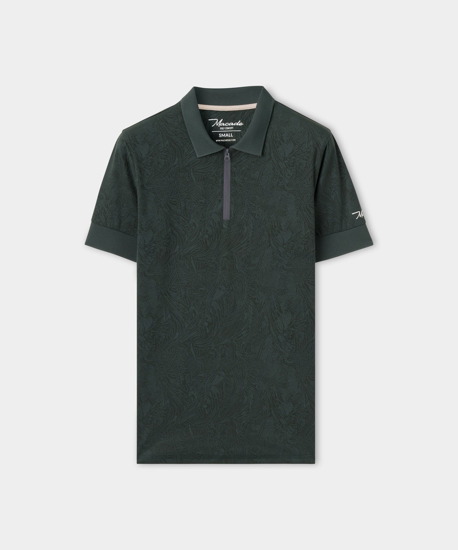 Macade Women's Lace Paisley Zip Shirt - Green