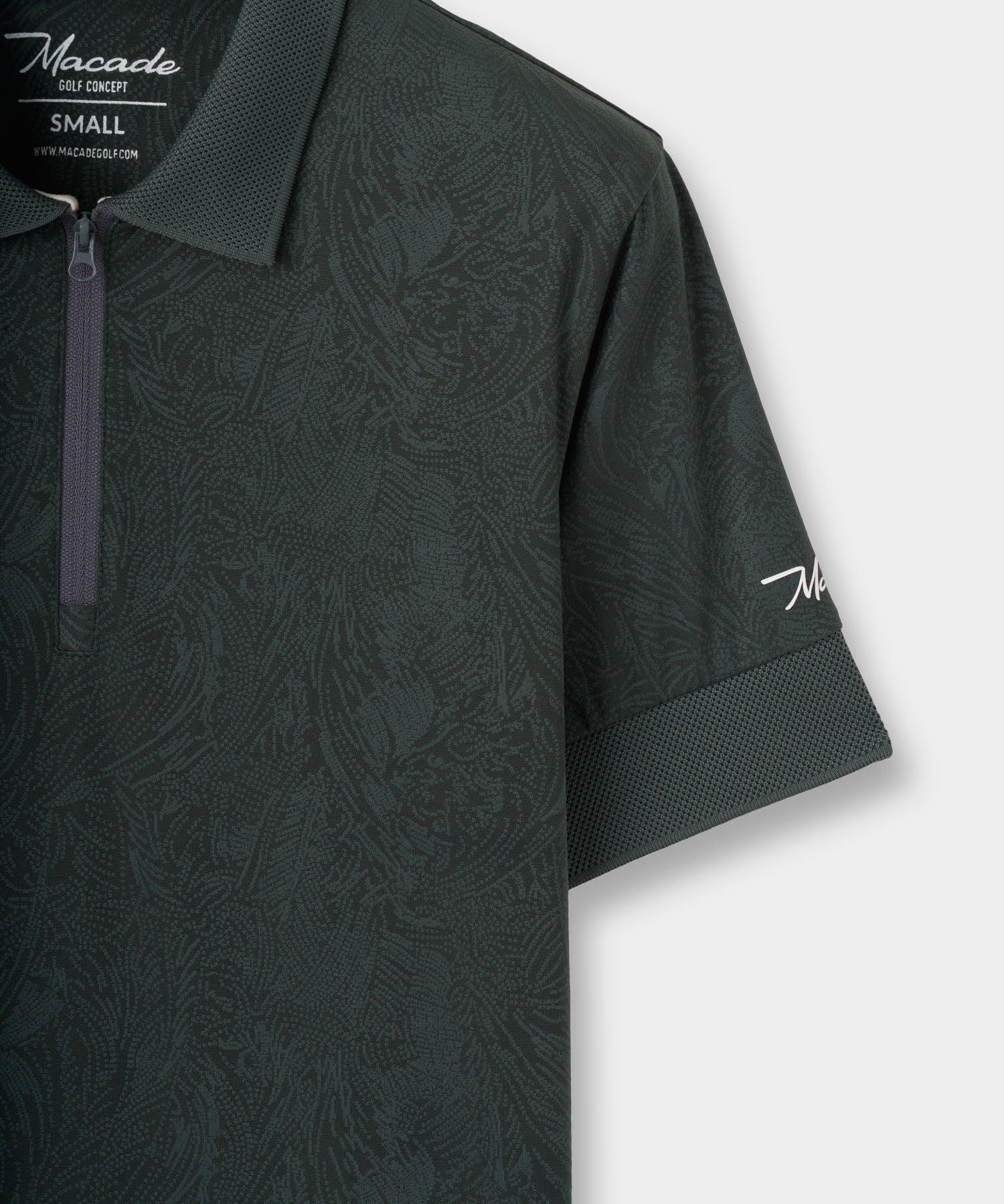 Macade Women's Lace Paisley Zip Shirt - Green