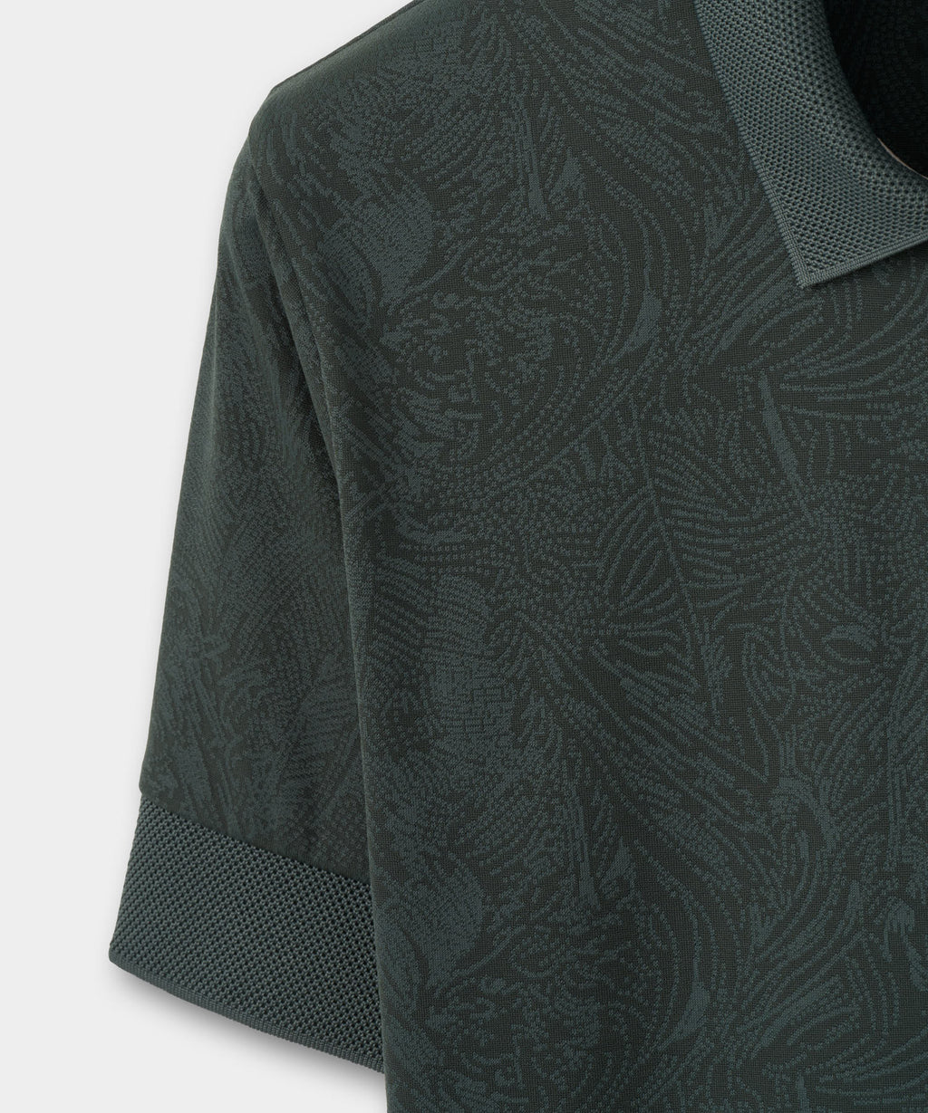 Macade Women's Lace Paisley Zip Shirt - Green